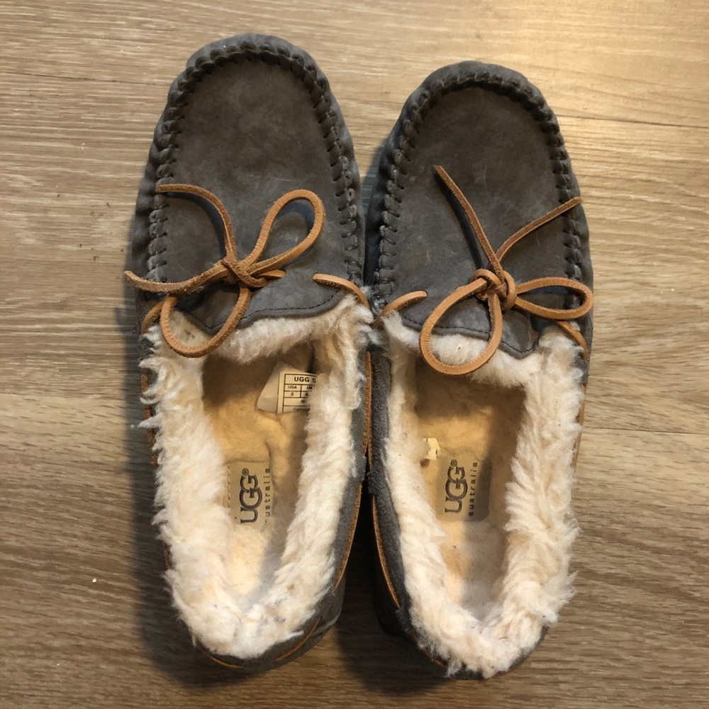 UGG gray slippers/ moccasins